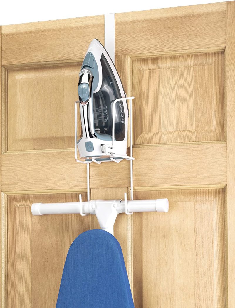 Irons & Steamers |  Whitmor Wire Over The Door Ironing Caddy – Iron And Ironing Board Storage Organizer Home Decor & Cleaning Irons & Steamers