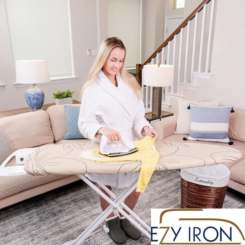 Irons & Steamers |  Ezy Iron Ironing Board Cover And Pad Thick Padding, Heat Reflective Fits Small, Standard Size And Extra Wide Large Iron Board 15" X 54" Premium Heavy Duty 15X54 Padded Covers (Beige) Home Decor & Cleaning Beige