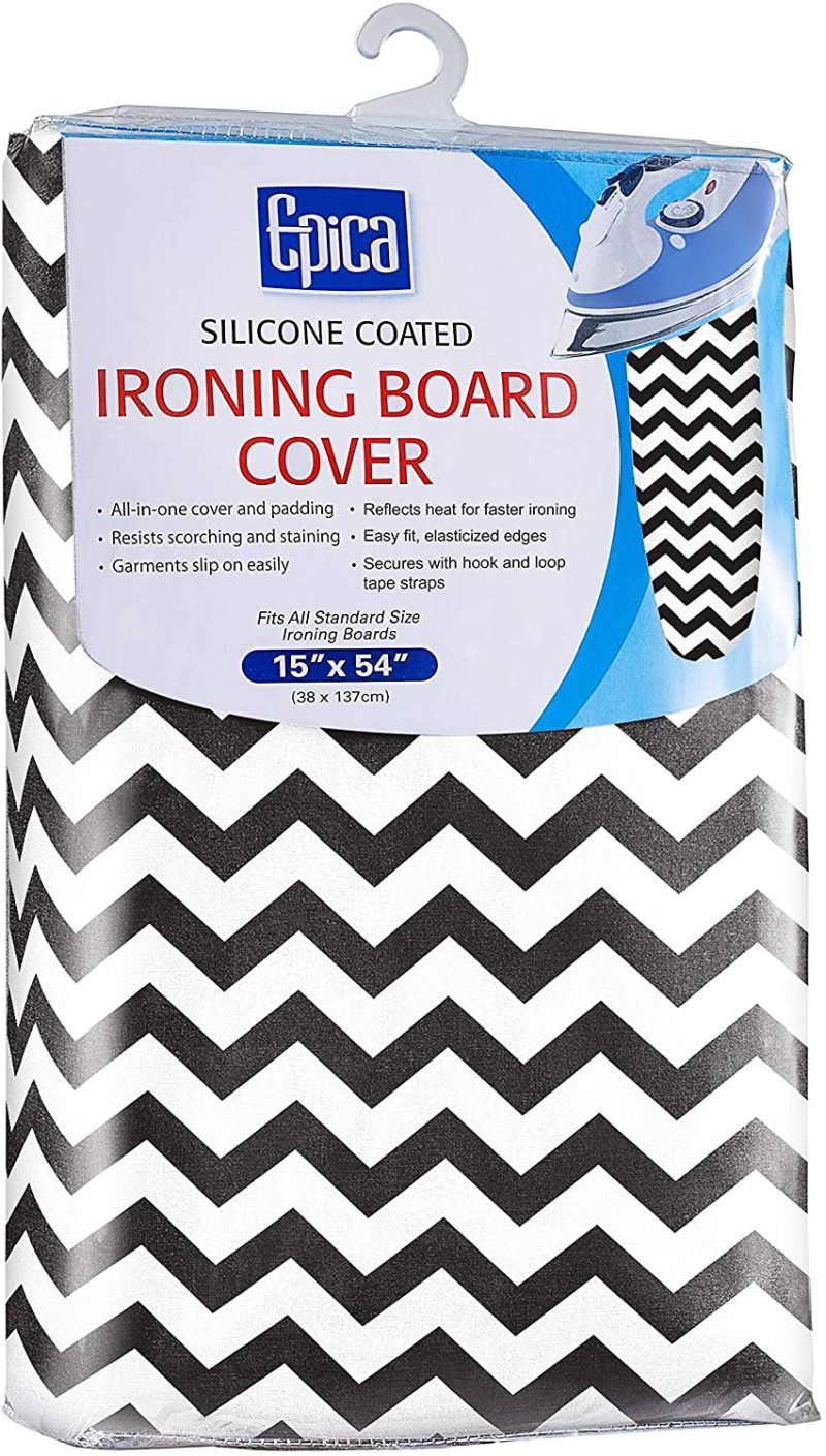 Irons & Steamers |  Epica Silicone Coated Ironing Board Cover- Resists Scorching And Staining – 15"X54" (Board Not Included) (Grey, 15"X54") Home Decor & Cleaning EPICA