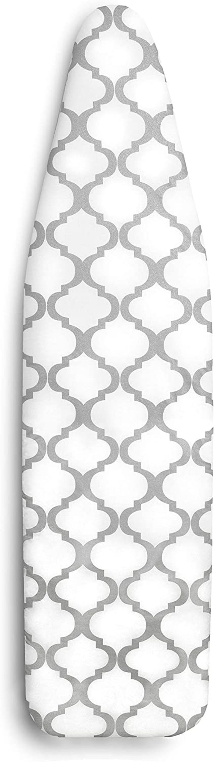 Irons & Steamers |  Epica Silicone Coated Ironing Board Cover- Resists Scorching And Staining – 15"X54" (Board Not Included) (White And Grey Lattice) Home Decor & Cleaning EPICA