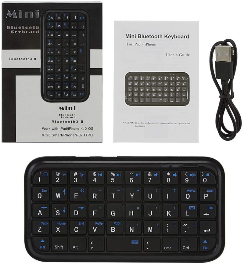 Keyboards |  Bluetooth 3.0 Keyboard,Rechargeable Mini Slim Travel Size Wireless Pocket Keypad Small Portable 49 Keys Keyboard For Pc Notebook Tablets Smartphones Keyboards FLY WAY