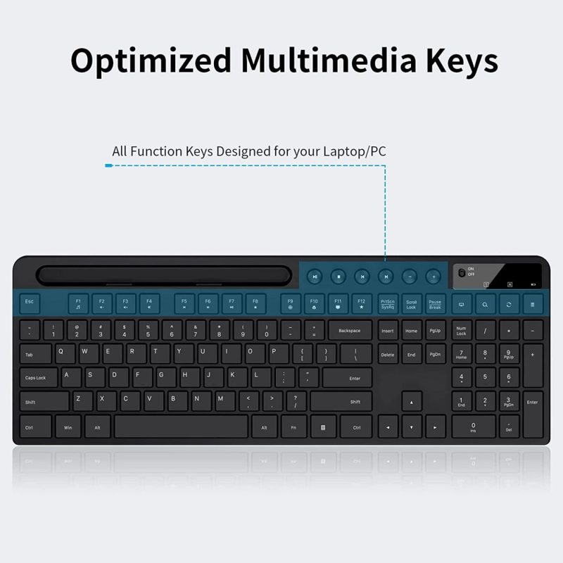 Keyboards |  Wireless Keyboard And Mouse Combo With Phone Tablet Holder, 2.4G Ergonomic Wireless Computer Keyboard, Silent Mouse With 6 Button, Compatible With Macbook, Windows Keyboards Keyboards
