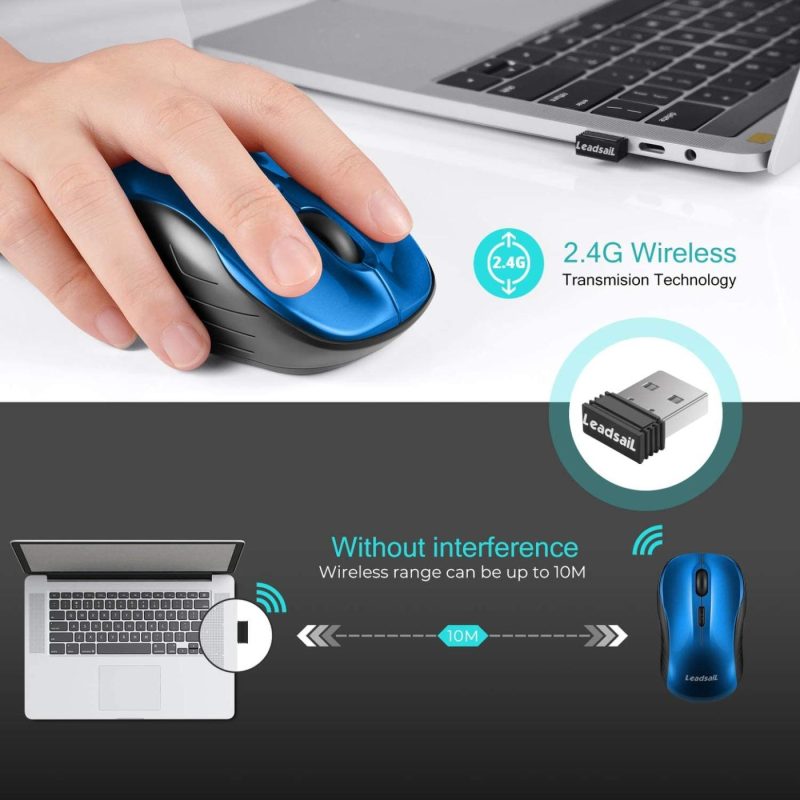 Keyboards |  Wireless Mouse Silent 2.4G Usb Computer Mouse Compact Optical Cordless Mouse Mini Quiet Wireless Mice, Noiseless, 4 Buttons, 3 Adjustable Dpi Mobile Mouse For Pc/Laptop/ Windows/Mac/Linux Keyboards black