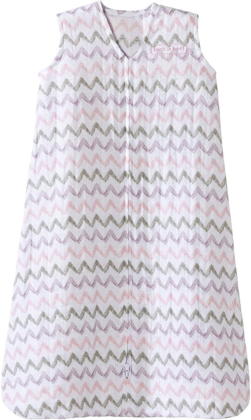 Kids Home Store |  Halo 100% Cotton Muslin Sleepsack Wearable Blanket, Tog 0.5, Pink Chevron, Large Bedding Bedding