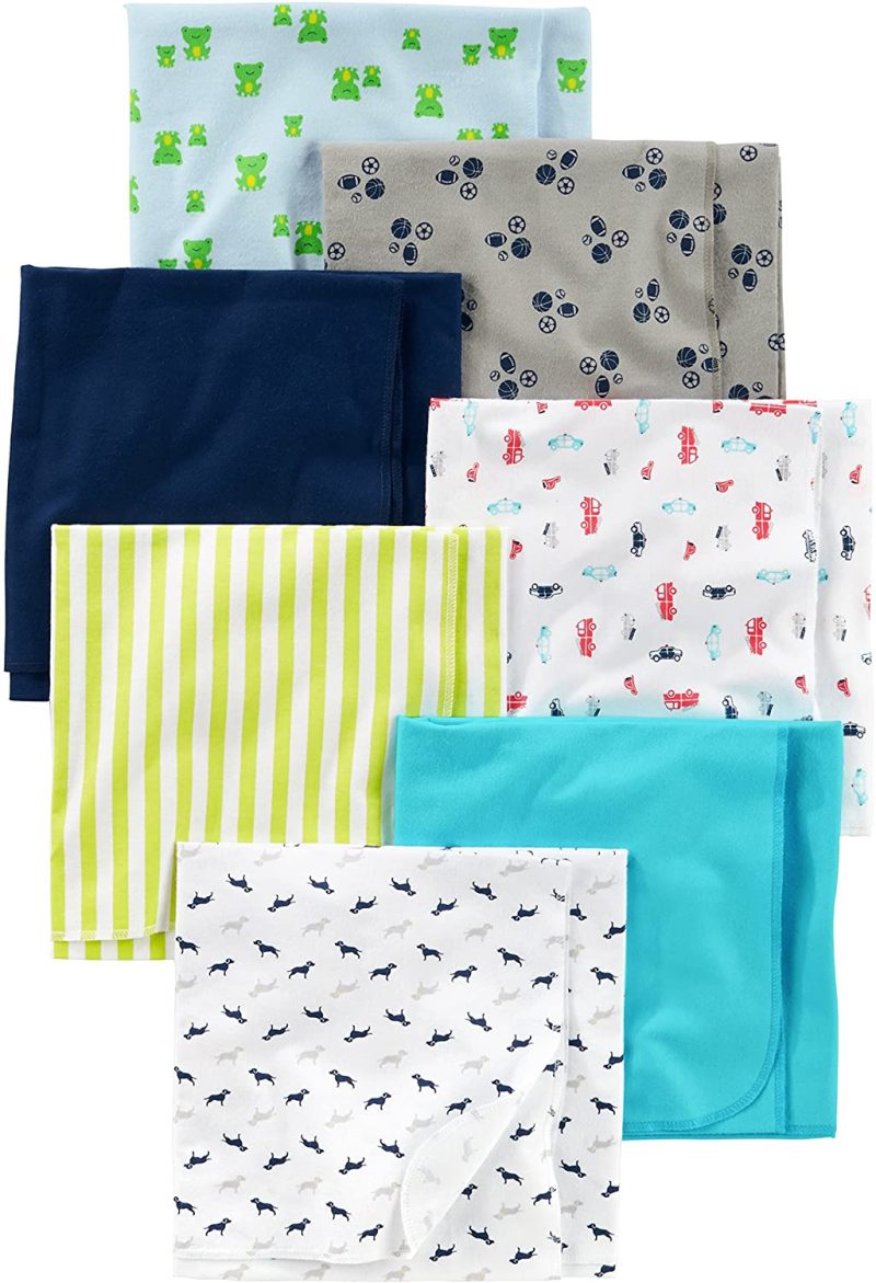 Kids Home Store |  Simple Joys By Carter’s Baby 7-Pack Flannel Receiving Blankets Bedding Bedding