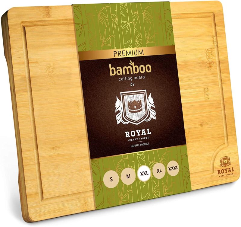 Kitchen & Dining |  Xxl Bamboo Cutting Board For Kitchen With Juice Groove – Wooden Chopping Board For Meat, Vegetables, Fruit And Cheese | Charcuterie Serving Tray, (Xxl, 20 X 14") Cutlery & Knife Accessories Classic