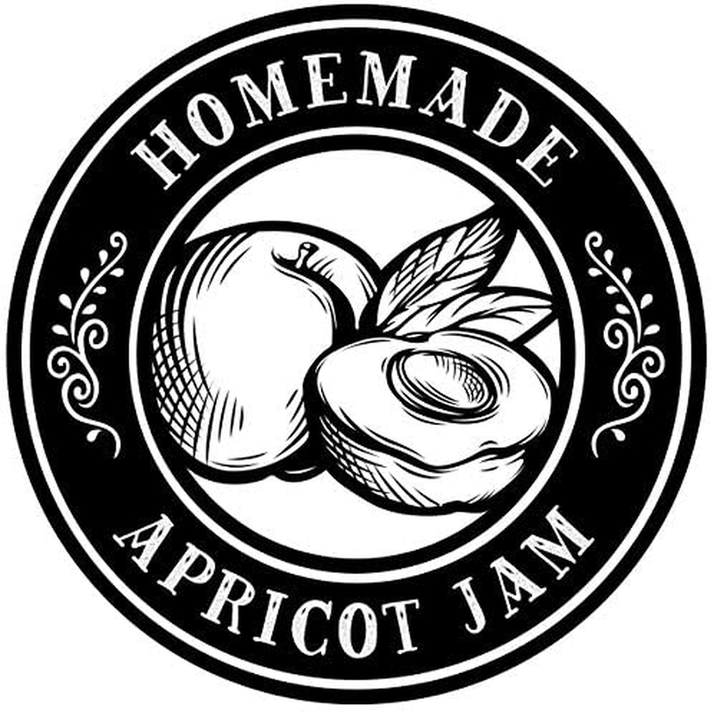 Kitchen & Dining |  Homemade Canning Dissolvable Labels For Mason Jars And More – Apricot Jam (2" Circles 60-Pack) Washes Off In Seconds Like Magic – Premade Jam, Jelly, Preserves, And More Cookware Apricot Jam