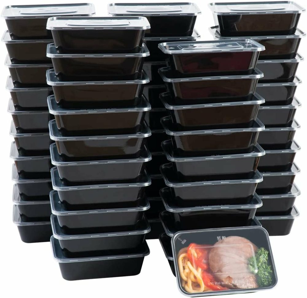 Kitchen & Dining |  100 Pcs Meal Prep Container 24 Oz  Disposable Food Containers With Lids To Go Containers For Food, Freezer & Microwave Safe Bpa Free Home Decor & Cleaning hemind