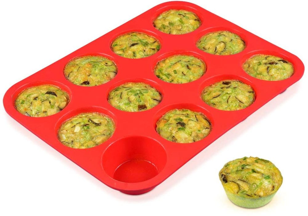 Kitchen & Dining |  12 Cups Silicone Muffin Pan – Nonstick Bpa Free Cupcake Pan 1 Pack Regular Size Silicone Mold Bakeware Bakeware