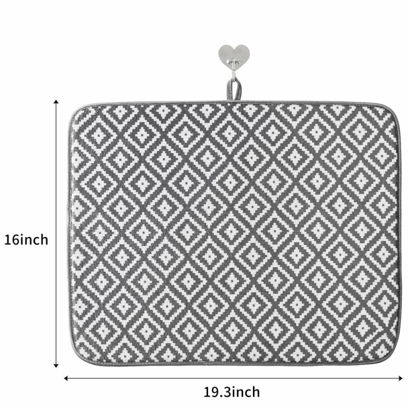 Kitchen & Dining |  2 Pack, Absorbent Microfiber Dishes Drainer Mats 19.2 X 15.8 Inch Home Decor & Cleaning Kitchen & Dining