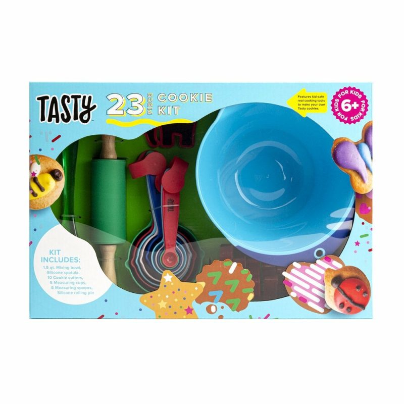 Kitchen & Dining |  23 Piece Tasty Kits Cookie Baking Gadget Set, Real Kid-Safe Baking Tools, Multi-Color Bakeware Bakeware