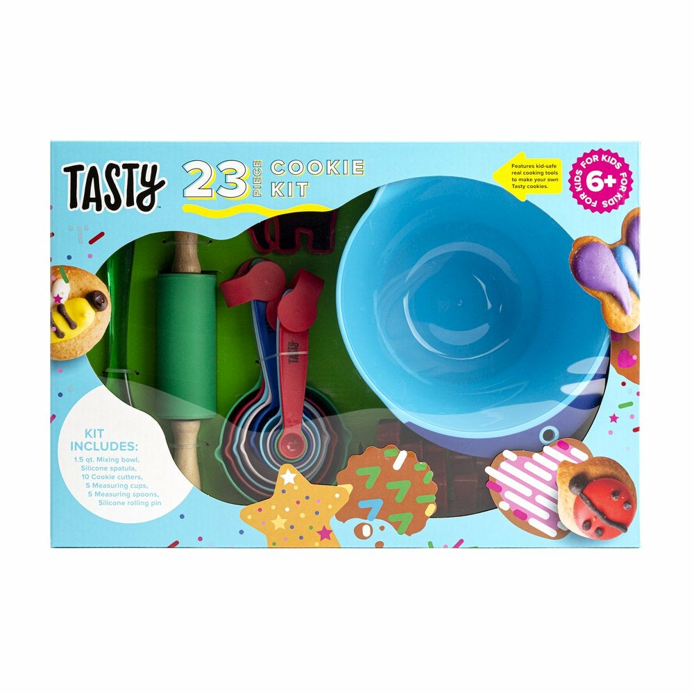 Kitchen & Dining |  23 Piece Tasty Kits Cookie Baking Gadget Set, Real Kid-Safe Baking Tools, Multi-Color Bakeware Bakeware