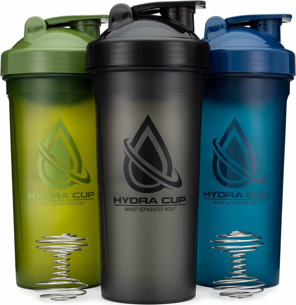 Kitchen & Dining |  3 Pack – Extra Large Shaker Bottle, 45-Ounce Shaker Cup With Dual Blenders For Mixing Protein Home Decor & Cleaning Hydra Cup