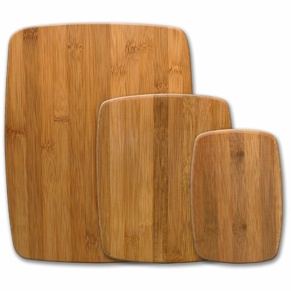 Kitchen & Dining |  3-Piece Kitchen Cutting Board Set, Reversible Chopping Boards For Meal Prep And Serving, Charcuterie Board Set, Wood Cutting Boards, Assorted Sizes, Bamboo Home Decor & Cleaning Kitchen & Dining