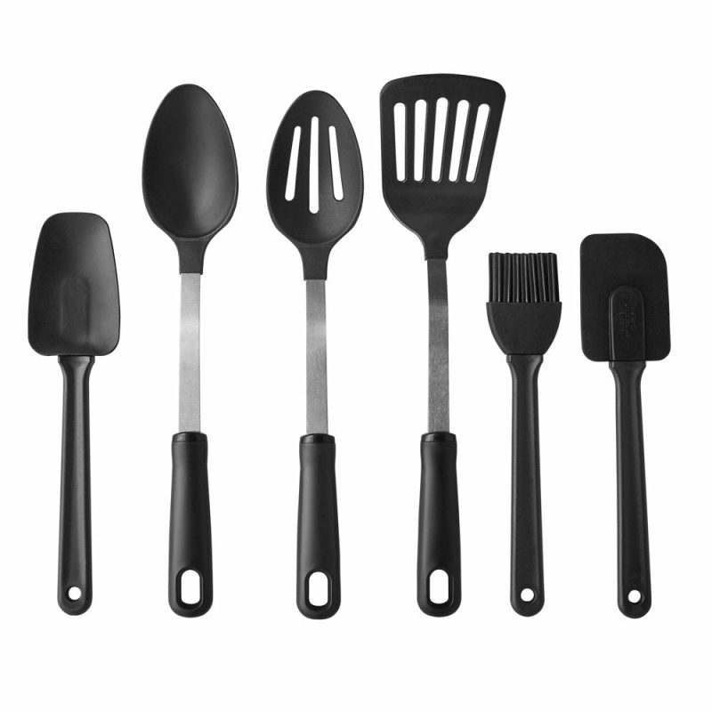 Kitchen & Dining |  30 Pcs Kitchen Gadget Set With Cooking Utensils, Measuring Cups, Clips, And Drawer Organizer, Black/White Home Decor & Cleaning Bradshaw International