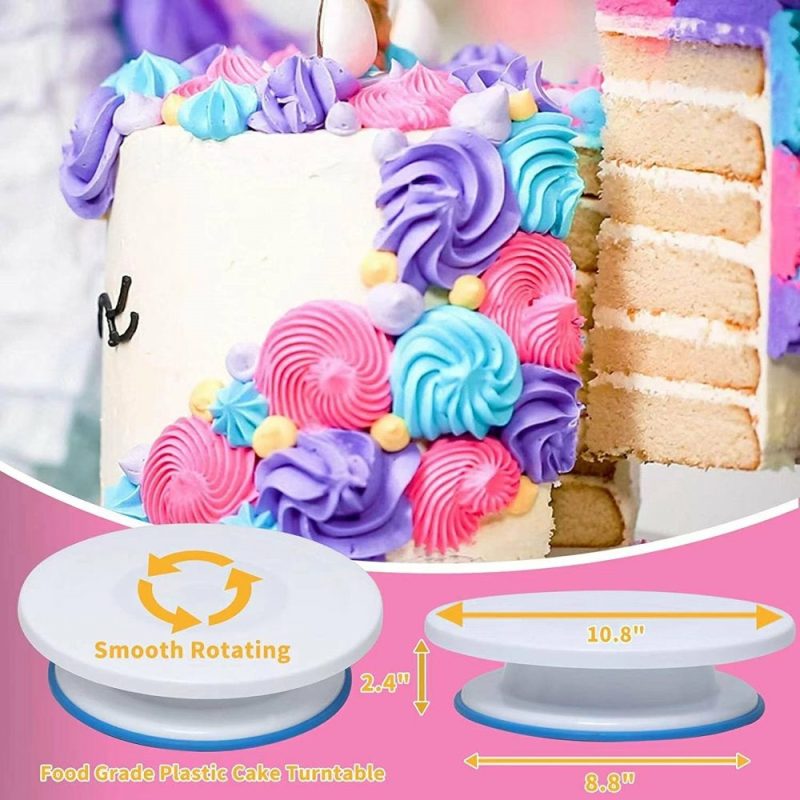 Kitchen & Dining |  322 Pcs Cake Decorating Supplies With Cake Turntable, 48 Piping Icing Tips, 100 Cupcake Wrappers, 100 Disposable Pastry Bags, For Beginners & Professional Home Decor & Cleaning Kitchen & Dining