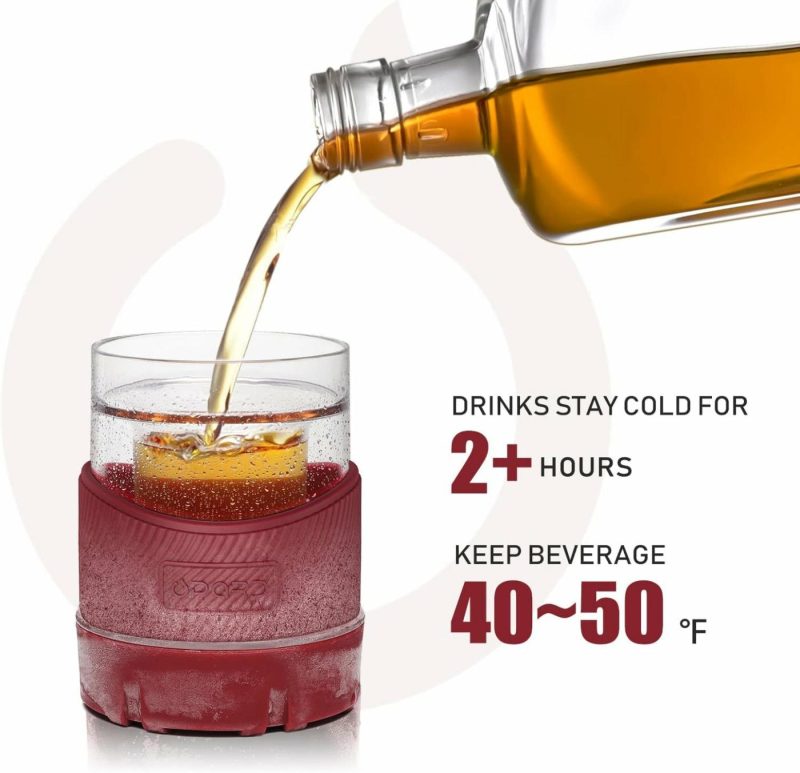 Kitchen & Dining |  5Oz Cooling Cups Double Wall Plastic Insulated Freezable Whiskey Glasses Drink Chilling Tumbler Set Of 2 For Whiskey, Wine, Cocktails, Juice Bar Tools & Drinkware Bar Tools & Drinkware