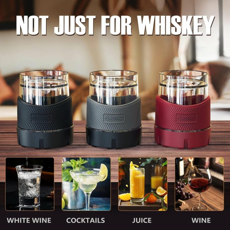 Kitchen & Dining |  5Oz Cooling Cups Double Wall Plastic Insulated Freezable Whiskey Glasses Drink Chilling Tumbler Set Of 2 For Whiskey, Wine, Cocktails, Juice Bar Tools & Drinkware Bar Tools & Drinkware