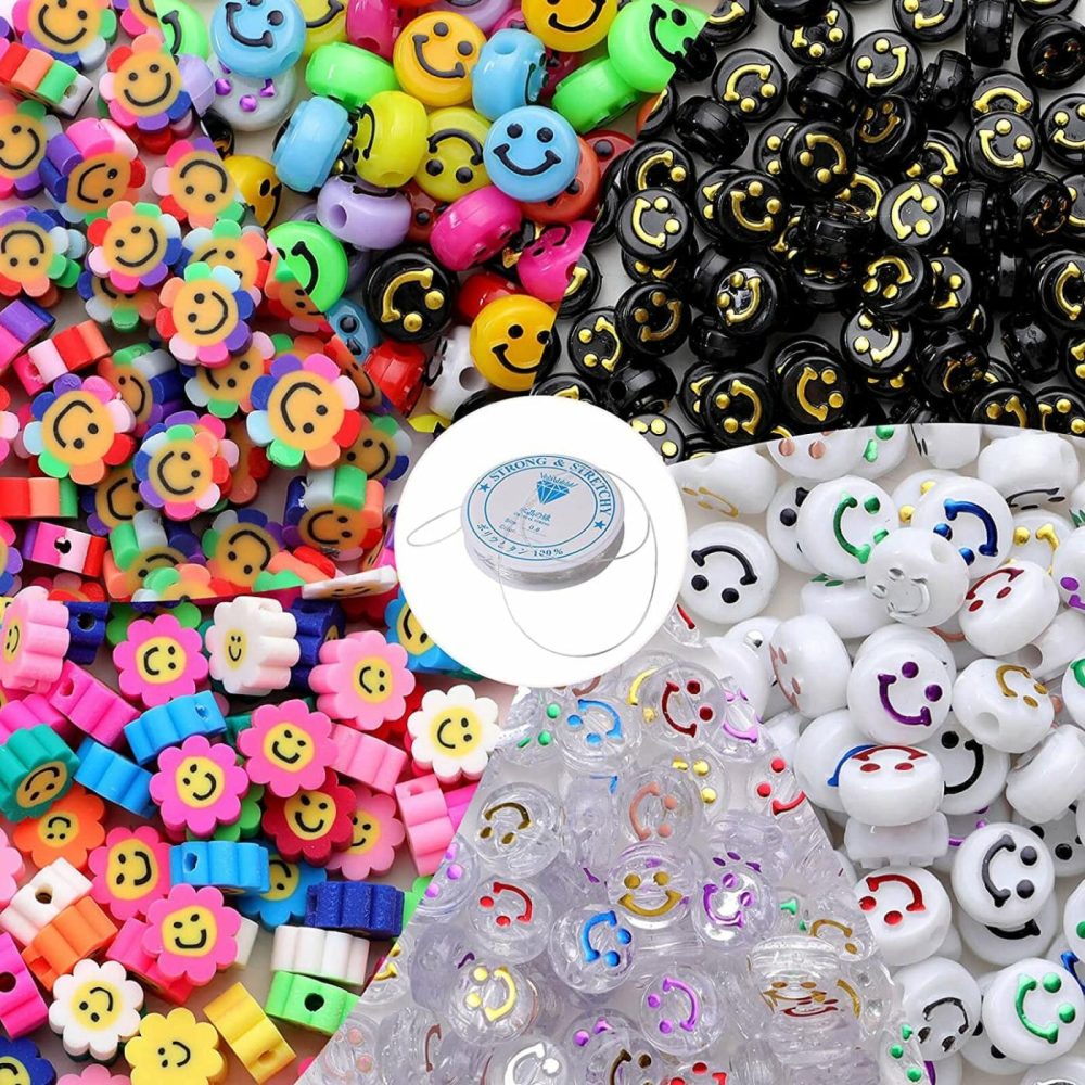 Kitchen & Dining |  600Pcs Smiley Face Beads Home Decor & Cleaning black