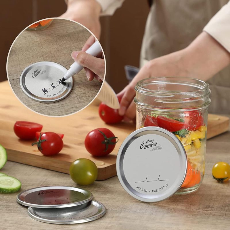 Kitchen & Dining |  72 Count, [ Wide Mouth ] Canning Lids For Mason Jars – Split-Type Metal Lid For Ball Kerr Jar – Airtight Sealed – Food Grade Material Cookware Cookware