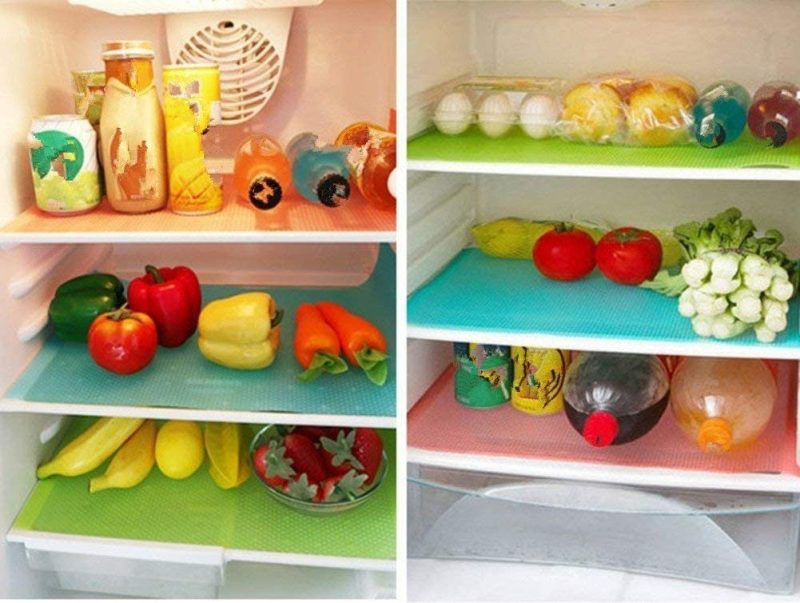 Kitchen & Dining |  8 Pcs Refrigerator Mats, Waterproof Non-Slip Eva Refrigerator Liner Pads, Can Be Cut Washable Fridge Mat, Also Great For Drawers Shelves Cabinets Storage Kitchen And Placemats Home Decor & Cleaning Kitchen & Dining