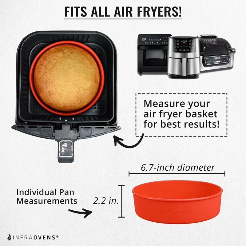 Kitchen & Dining |  Air Fryer Silicone Cake Pans For Baking Home Decor & Cleaning INFRAOVENS