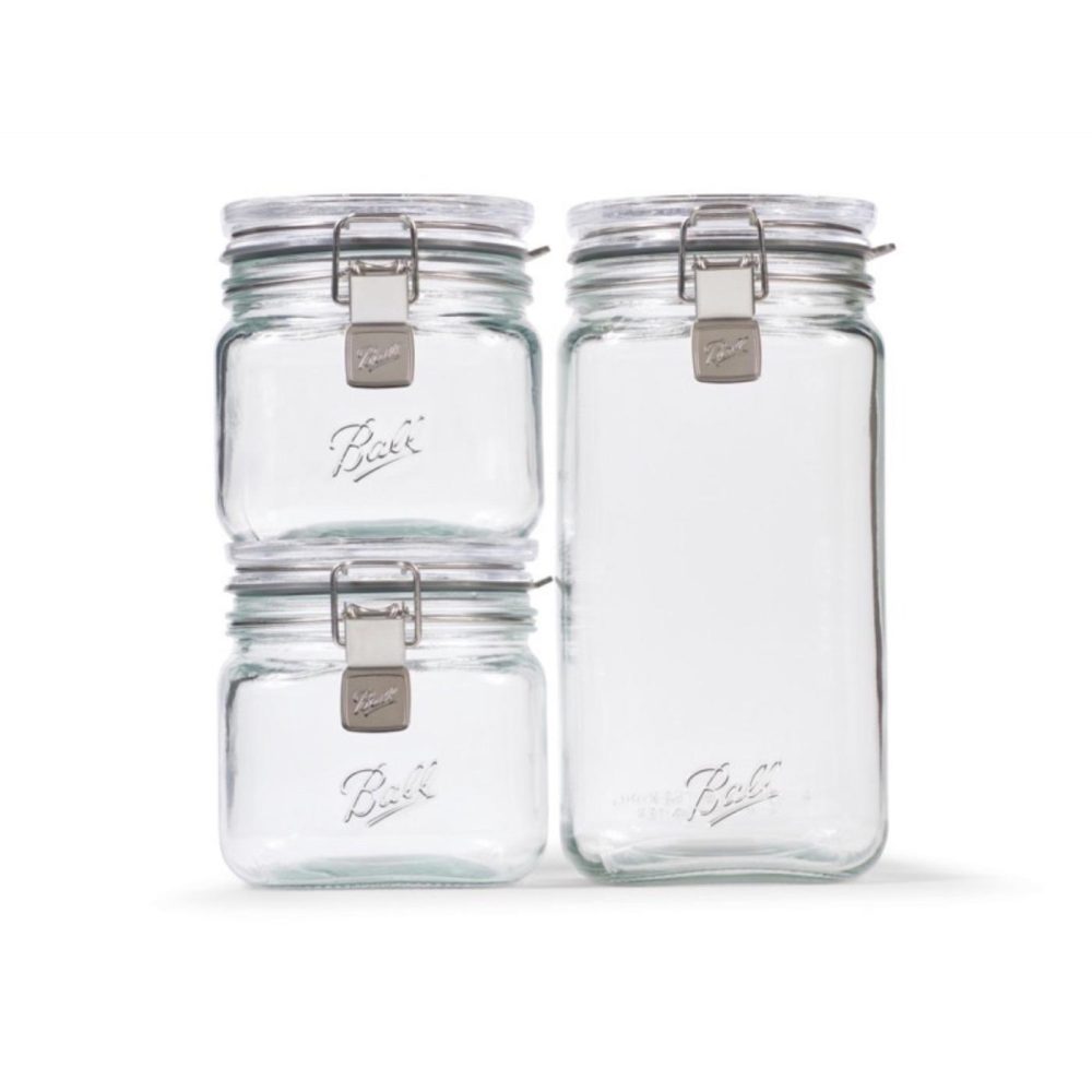 Kitchen & Dining |  Ball Latch Jars, Glass Storage Jars, 3-Pack Home Decor & Cleaning Ball