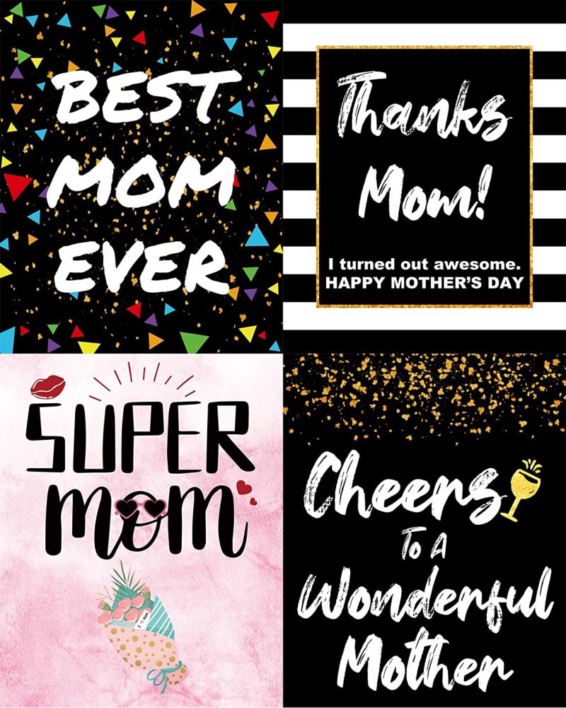 Kitchen & Dining |  Best Mom Ever – Mother’s Day Gift For, Hysterical Present, Waterproof Wine Bottle Label Stickers, Set Of 8 (Wine Not Included) Home Brewing & Wine Making Home Brewing & Wine Making