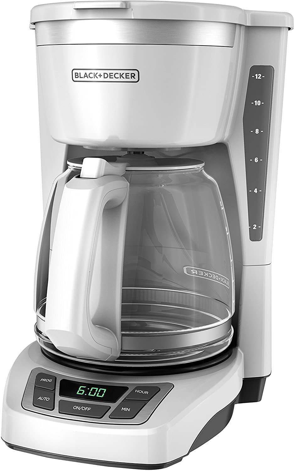 Kitchen & Dining |  Black+Decker Cm1160W-1 Cm1160W 12-Cup Programmable Coffeemaker, White/Stainless Steel Coffee, Tea & Espresso Appliances BLACK+DECKER