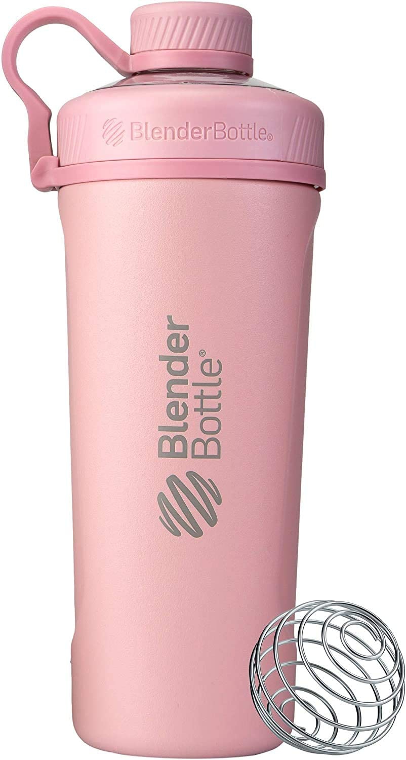 Kitchen & Dining |  Blenderbottle Radian Shaker Cup Insulated Stainless Steel Water Bottle With Wire Whisk, 26-Ounce, Matte Rose Pink Home Decor & Cleaning Blender Bottle