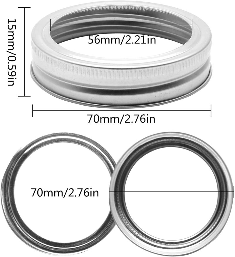 Kitchen & Dining |  Bokwin 30 Pieces Regular Mouth Canning Jar Replacement Ring, Tinplate Metal Screw Jar Bands Rings For Mason Jar, Ball Jar, Canning Jars Cookware BokWin