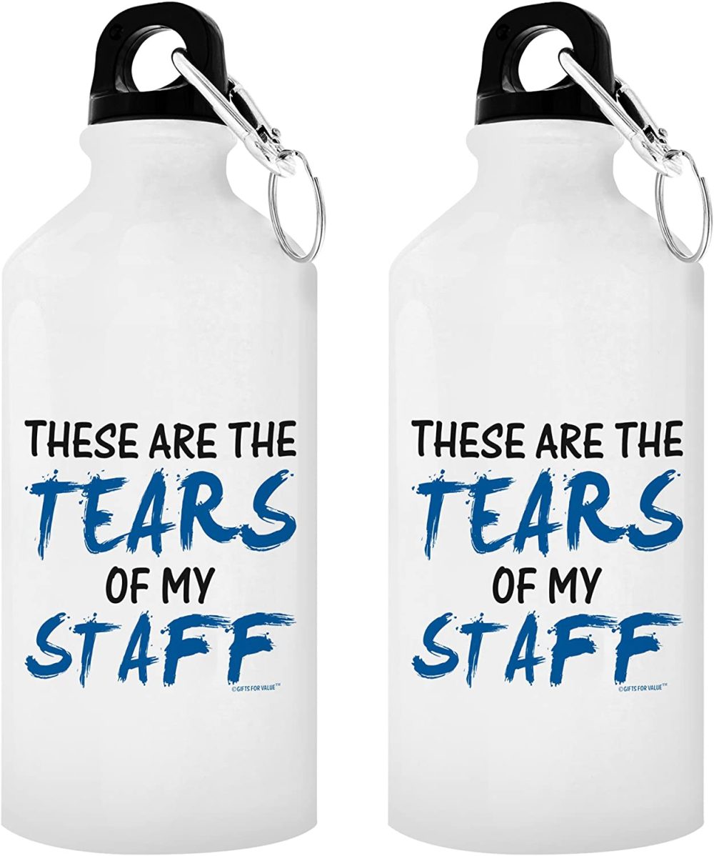 Kitchen & Dining |  Boss Appreciation Gift Tears Of My Staff Office Humor Boss Gag Gift For Boss Supervisor Coworker Gifts Gift Aluminum Water Bottle With Cap & Sport Top Education & Crafts Education & Crafts