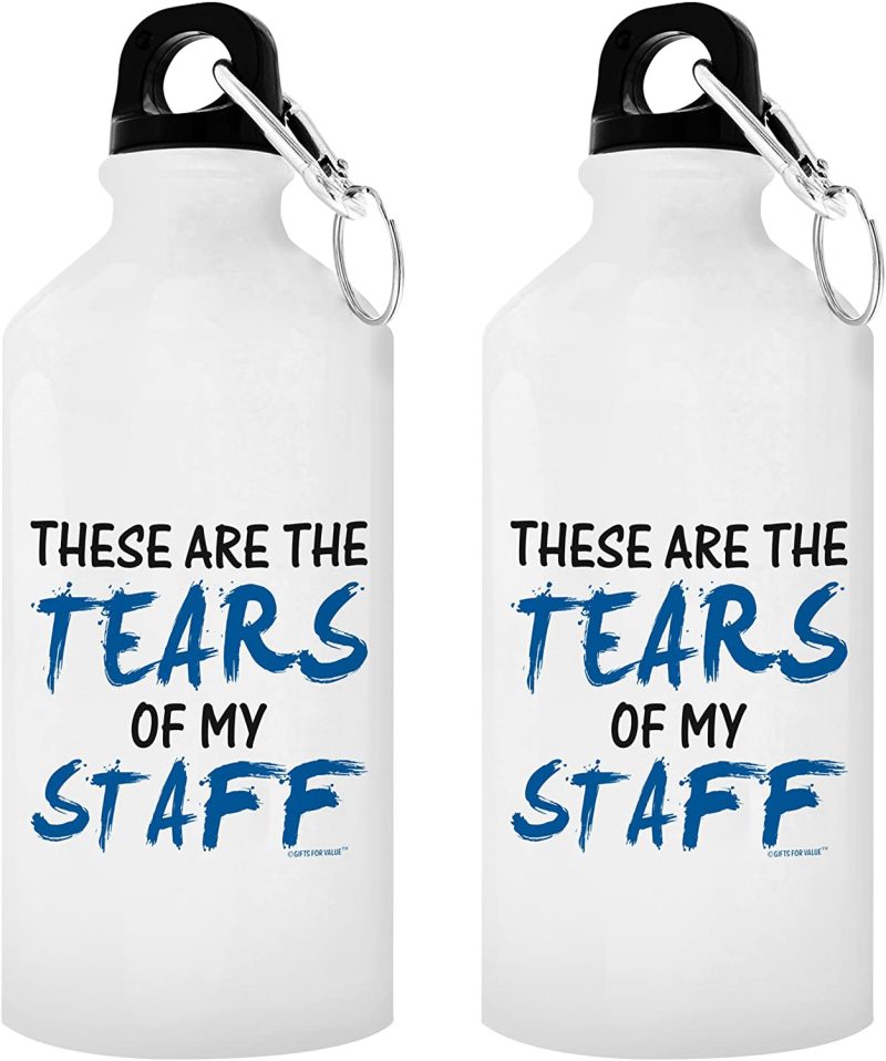 Kitchen & Dining |  Boss Appreciation Gift Tears Of My Staff Office Humor Boss Gag Gift For Boss Supervisor Coworker Gifts Gift Aluminum Water Bottle With Cap & Sport Top Education & Crafts Education & Crafts