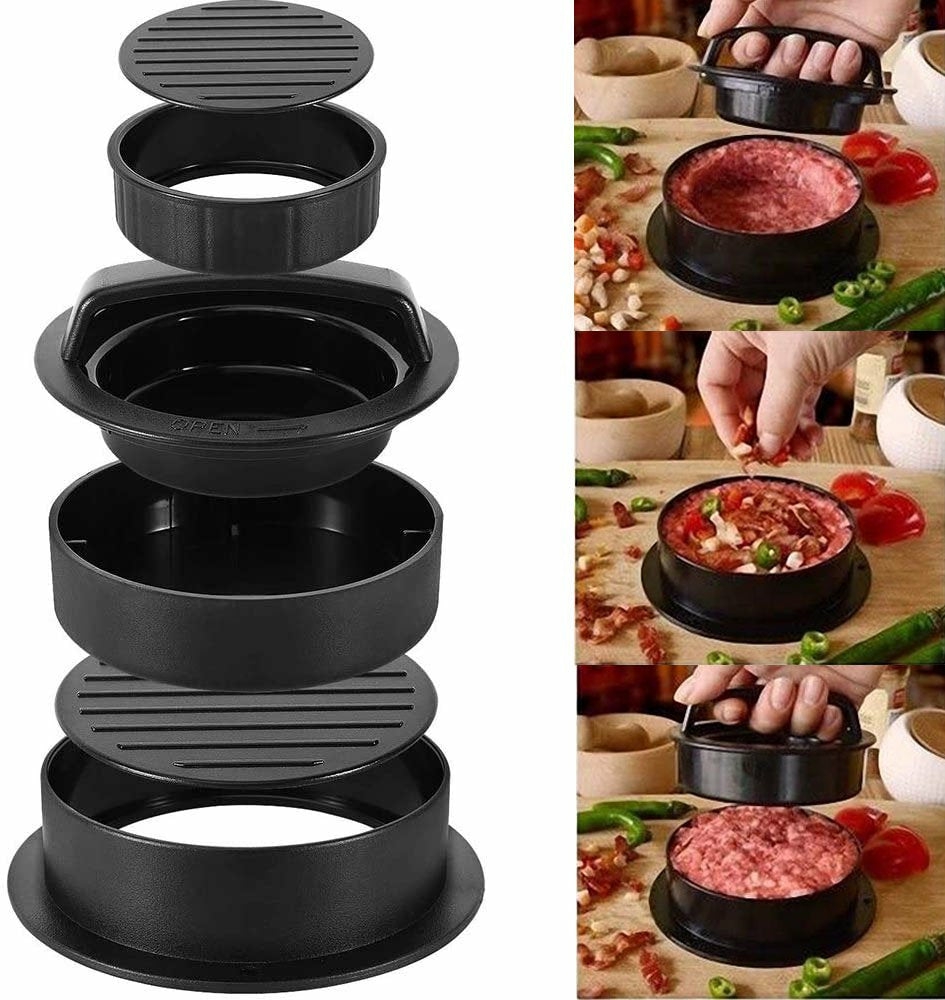 Kitchen & Dining |  Burger Press, 3 In 1 Hamburger Press Patty Maker, Slider Press Stuffed Burger Patty Press Regular Burger Maker Non Stick Kitchen Barbecue Grilling Patty Molds Home Decor & Cleaning Kitchen & Dining