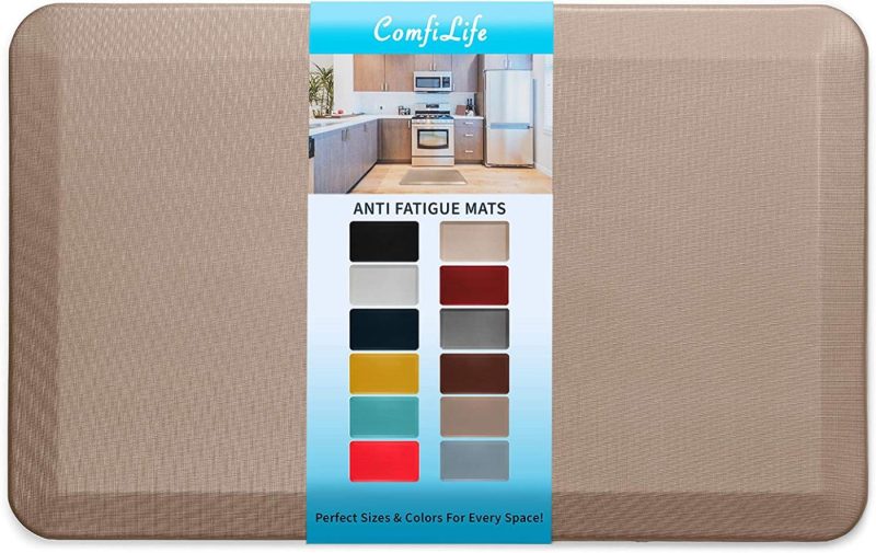 Kitchen & Dining |  Comfilife Anti Fatigue Floor Mat – 3/4 Inch Thick Perfect Kitchen Mat, Standing Desk Mat – Comfort At Home, Office, Garage – Durable – Stain Resistant – Non-Slip Bottom Education & Crafts Beige