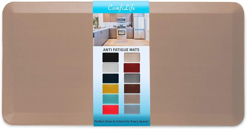 Kitchen & Dining |  Comfilife Anti Fatigue Floor Mat – 3/4 Inch Thick Perfect Kitchen Mat, Standing Desk Mat – Comfort At Home, Office, Garage – Durable – Stain Resistant – Non-Slip Bottom Education & Crafts Beige