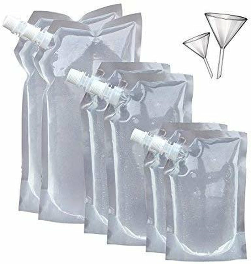 Kitchen & Dining |  Concealable And Reusable Cruise Hidden Bag Kit – Secret Flasks Cruise Liquor Bag Kit Six (6) Durable Reusable Flasks With 2 Funnels Bar Tools & Drinkware Bar Tools & Drinkware