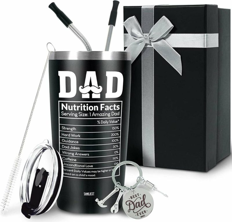 Kitchen & Dining |  Dad Tumbler Gifts For Dad From Daughter Son – 20Oz Stainless Steel Double-Walled Insulated No Matter What Ugly Children Travel Mug Christmas, Birthday, Father’s Day Gift Set With Lid & Straw Bar Tools & Drinkware Bar Tools & Drinkware