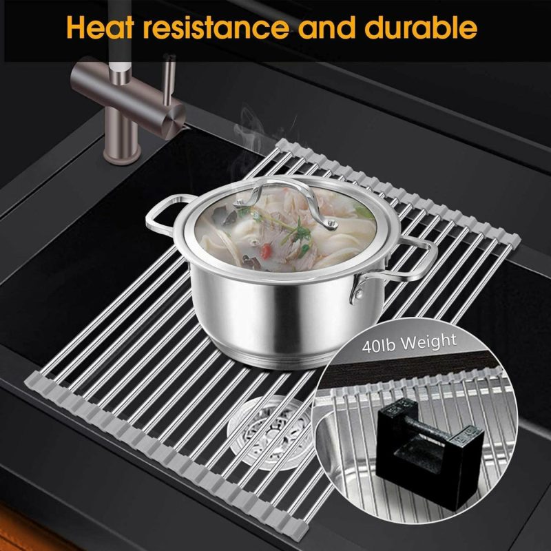 Kitchen & Dining |  Dish Drying Rack(17.75 X 13.75 Gray) Home Decor & Cleaning FengZhan