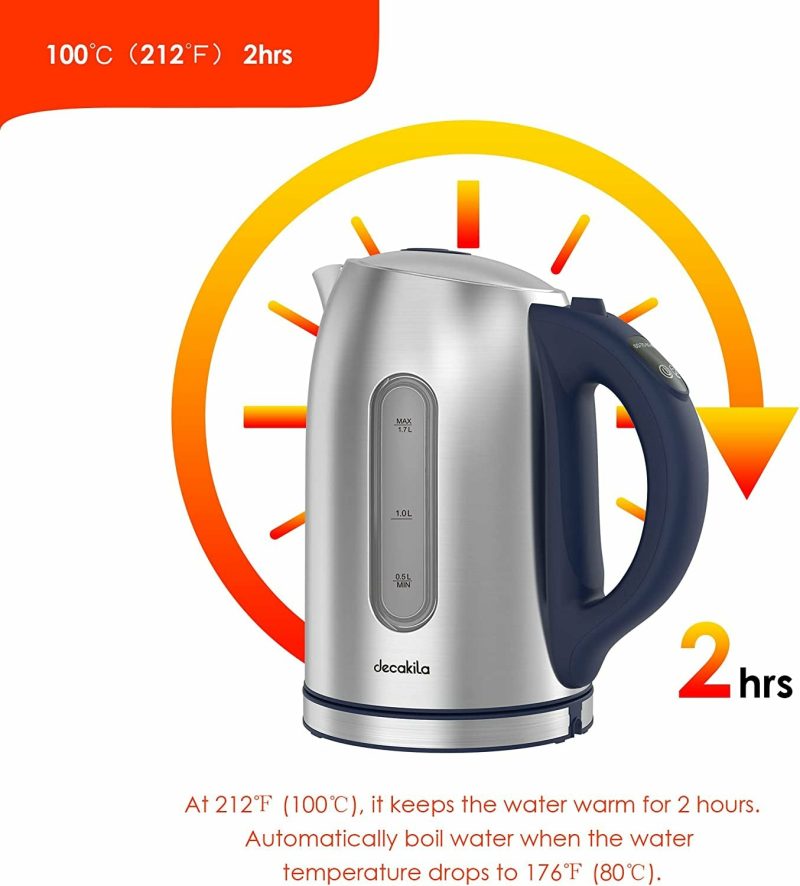 Kitchen & Dining |  Electric Kettle For Boiling Water, Tea Kettle With 5 Temperature Settings,1.7L Electric Tea Kettle Temperature Control With Auto-Shutoff And Boil-Dry, Stainless Steel, 1100W Coffee, Tea & Espresso Appliances Coffee, Tea & Espresso Appliances