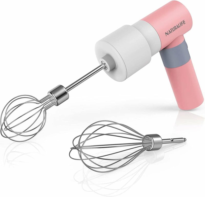 Kitchen & Dining |  Electric Whisk, Small Hand Mixer Kitchen Egg Beater Stirrer With 2 Speeds 2 Whisks Usb Rechargeable, Pink Home Decor & Cleaning Guardloop