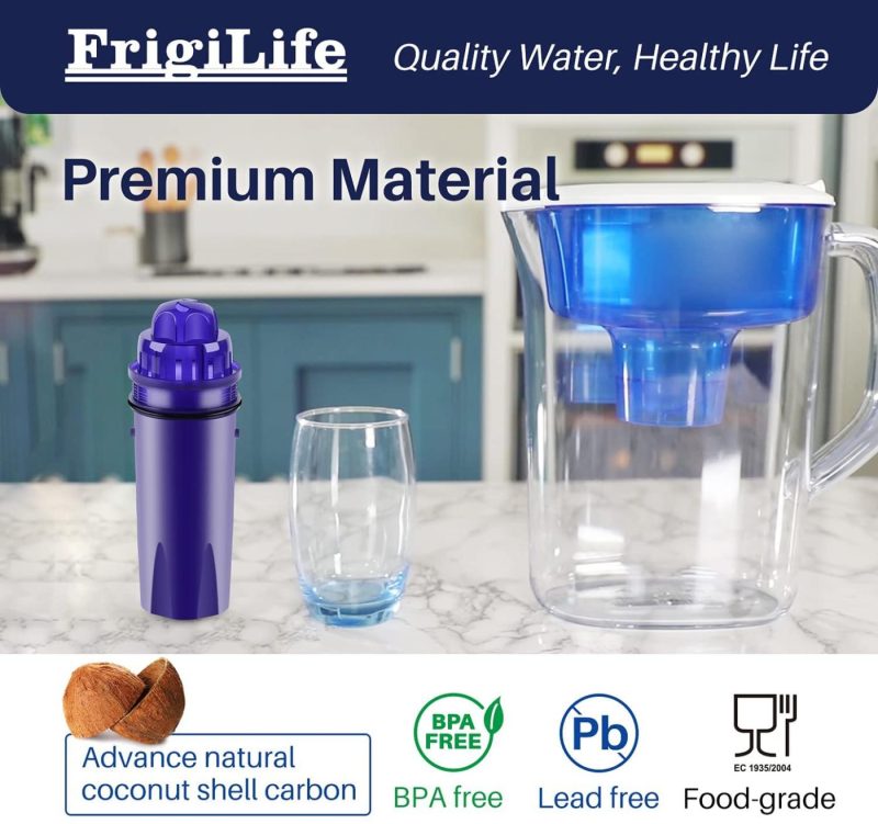 Kitchen & Dining |  Frigilife Crf-950Z Pitcher Water Filter Replacement With Pur Crf950Z, Ds-1800Z, Ppt700W, Cr-1100C, Ppt711W, Cr-6000C, Ppt710W, Ppf900Z, Compatible With More Pur Pitchers Dispensers, 6Pack Home Decor & Cleaning FrigiLife