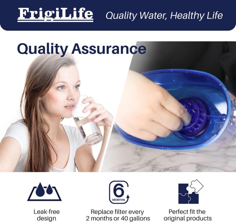 Kitchen & Dining |  Frigilife Crf-950Z Pitcher Water Filter Replacement With Pur Crf950Z, Ds-1800Z, Ppt700W, Cr-1100C, Ppt711W, Cr-6000C, Ppt710W, Ppf900Z, Compatible With More Pur Pitchers Dispensers, 6Pack Home Decor & Cleaning FrigiLife