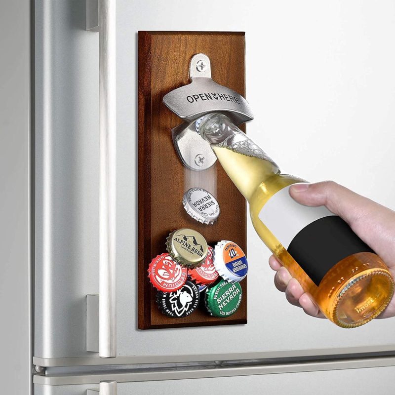 Kitchen & Dining |  Gifts For Men Dad Husband, Wall Mounted Magnetic Bottle Opener, Unique Christmas Beer Gift Ideas For Him Boyfriend, Stocking Stuffers Cool Stuff Gadgets, Birthday Anniversary Housewarming Presents Home Decor & Cleaning Antique Bronze