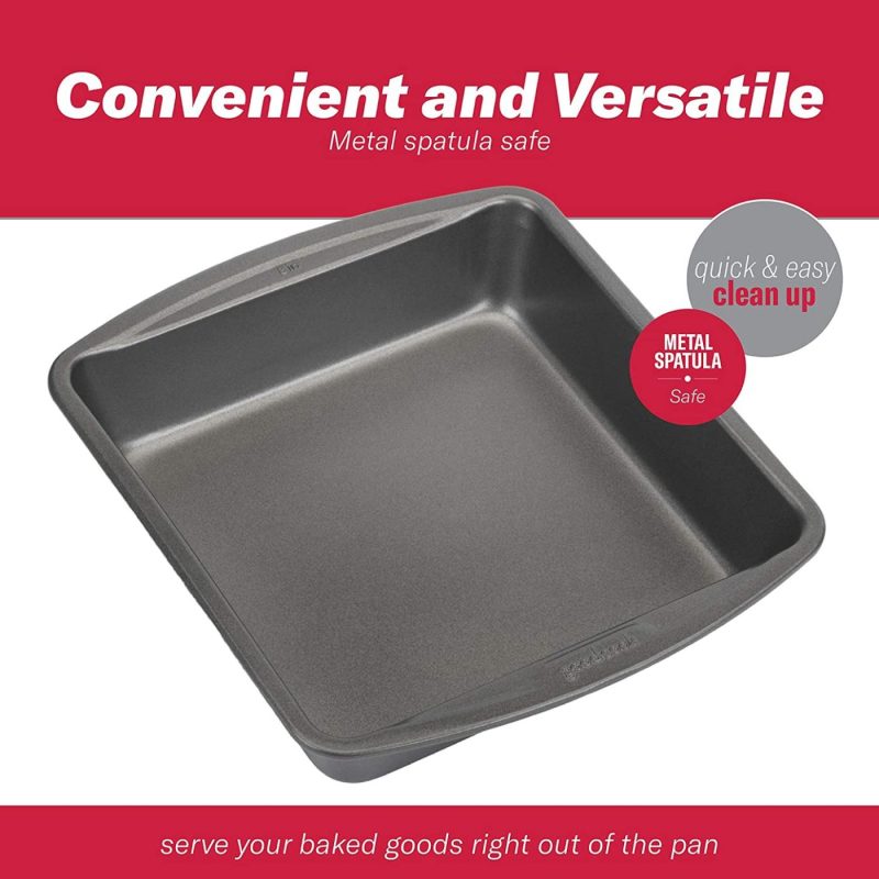 Kitchen & Dining |  Good Cook 04017 786173391991 8 Inch X 8 Inch Square Cake Pan, 8 X 8 Inch, Grey Bakeware Bakeware