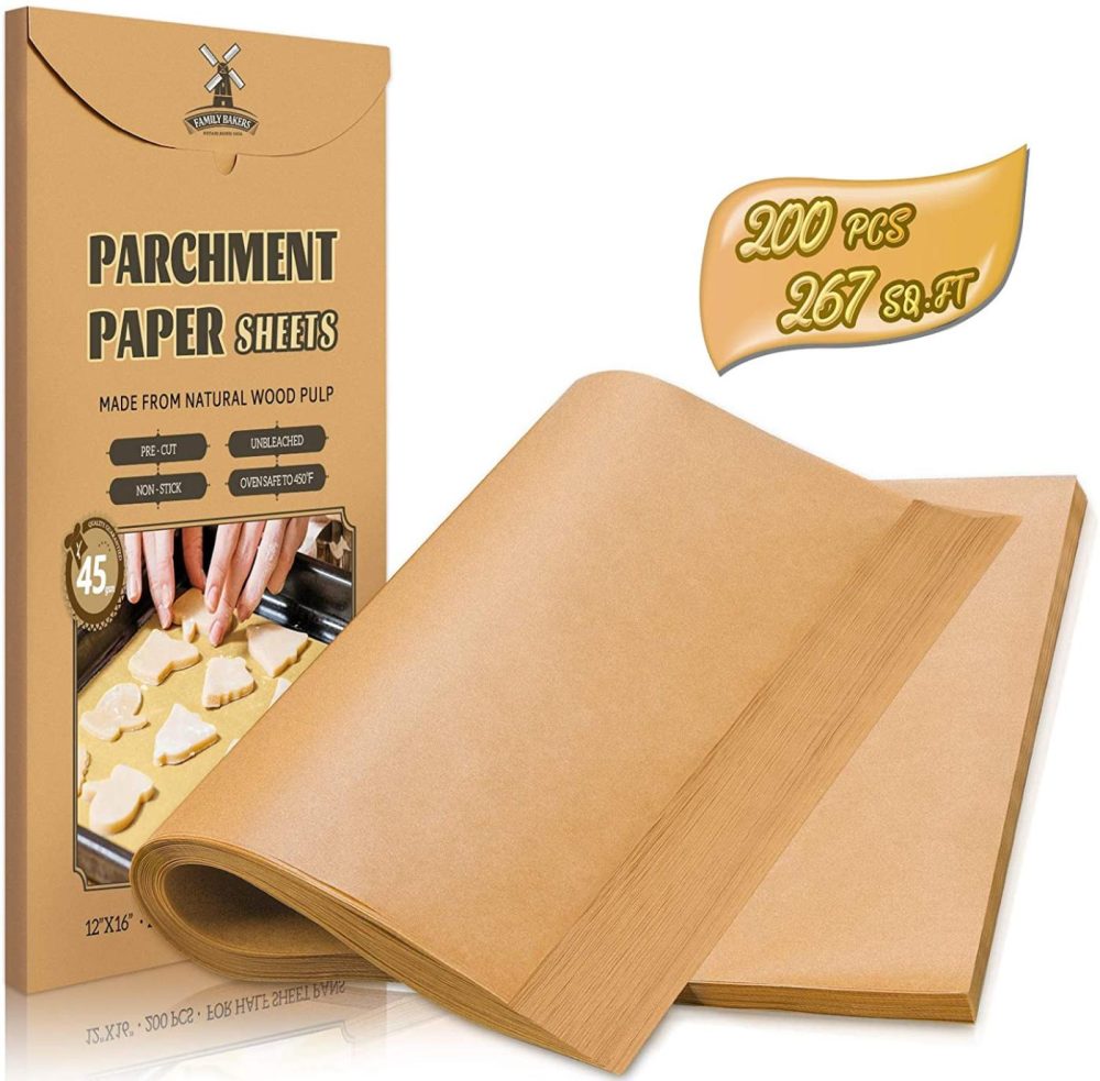 Kitchen & Dining |  Hiware 200-Piece Parchment Paper Baking Sheets 12 X 16 Inch, Precut Non-Stick Parchment Sheets For Baking, Cooking, Grilling, Air Fryer And Steaming – Unbleached, Fit For Half Sheet Pans Bakeware Bakeware