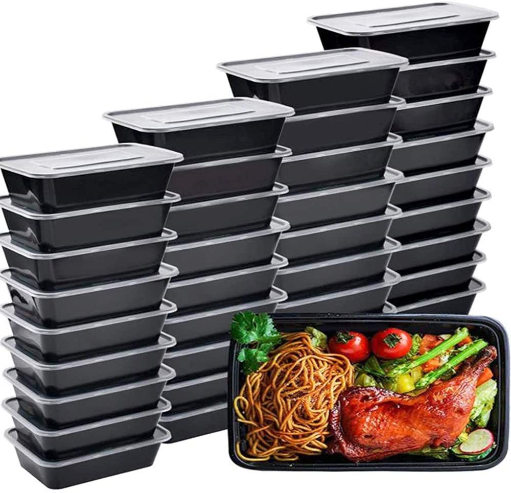 Kitchen & Dining |  Iumé 50-Pack Food Prep Container, 750Ml/ 26 Oz Microwavable Containers With Lids For Food Prepping, Disposable Plastic Boxes Bpa Free Lunch Boxes- Stackable, Reusable Dishwasher Healthy Home Decor & Cleaning IUMÉ