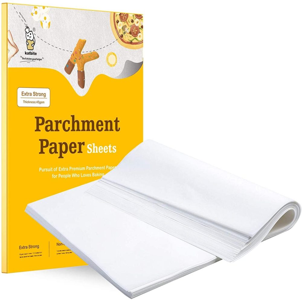 Kitchen & Dining |  Katbite 16X24 Inch Heavy Duty Parchment Paper Sheets, 100Pcs Precut Non-Stick Full Parchment Sheets For Baking, Cooking, Grilling, Frying And Steaming, Full Sheet Baking Pan Liners, Commercial Baking Bakeware Bakeware