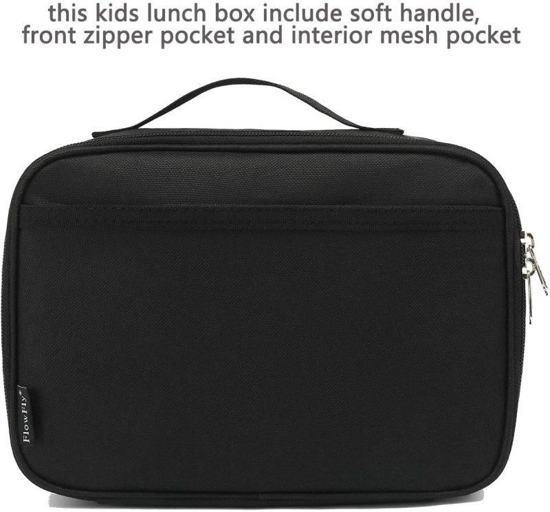 Kitchen & Dining |  Kids Lunch Box Insulated Soft Bag Mini Cooler Back To School Thermal Meal Tote Kit Home Decor & Cleaning black