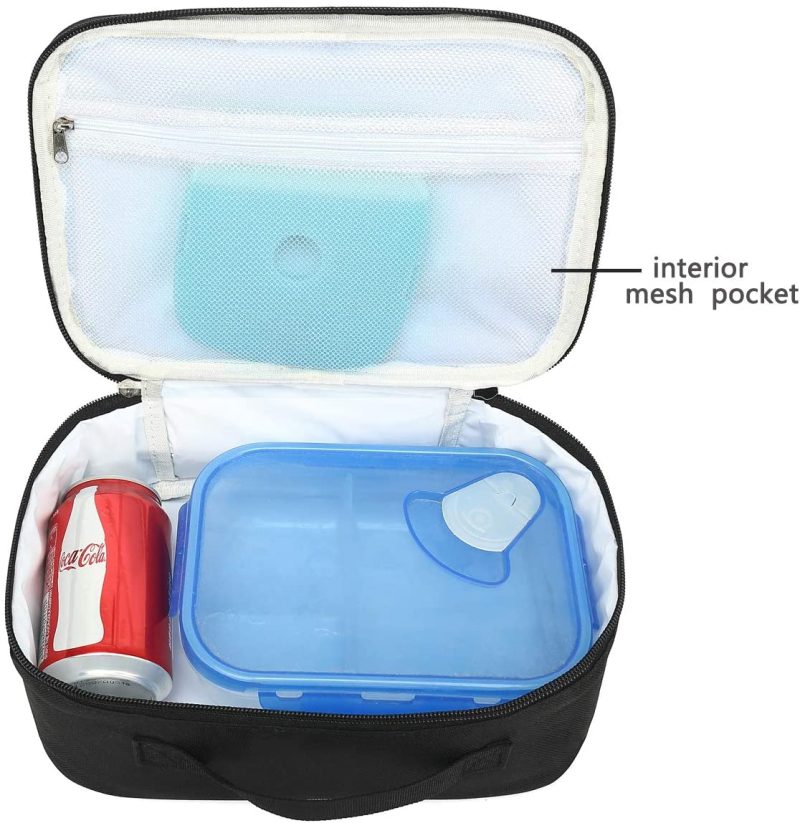 Kitchen & Dining |  Kids Lunch Box Insulated Soft Bag Mini Cooler Back To School Thermal Meal Tote Kit Home Decor & Cleaning black